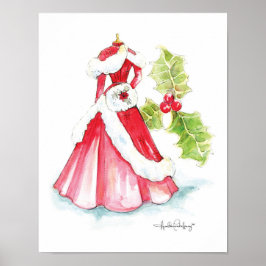 Weihnachtskleid 11x14 von Heather French Henry Poster
