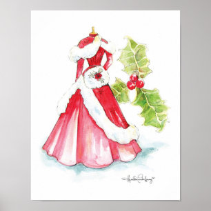Weihnachtskleid 11x14 von Heather French Henry Poster