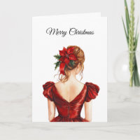 Weihnachtskleid für Frauen mit roten Haaren