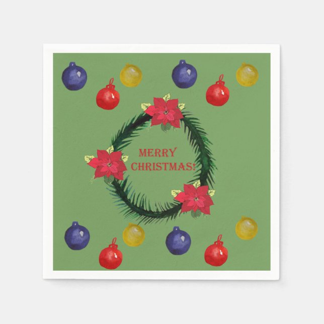Weihnachtskleider-Dekorative Napkins Serviette (Vorderseite)