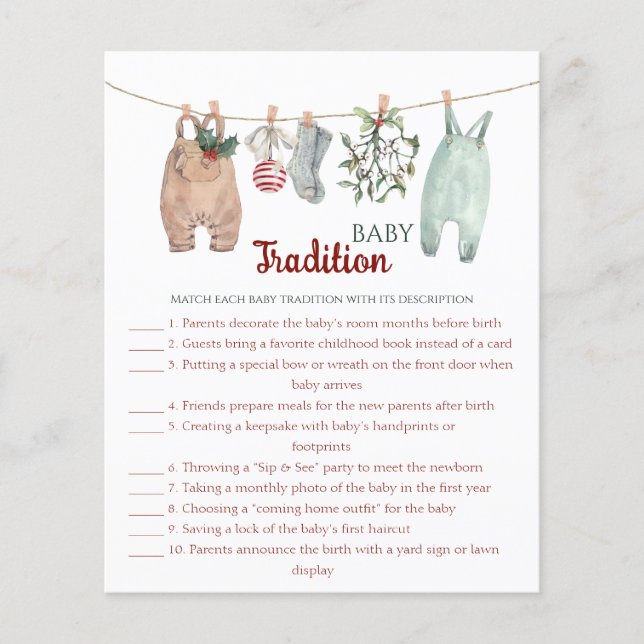 Weihnachtskleidung Baby Traditionen Spiel (Vorderseite)