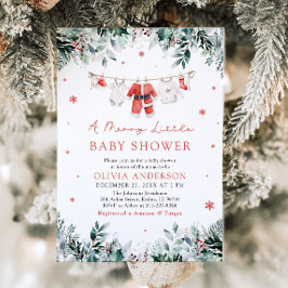 Weihnachtskleidung eine lustige kleine Babydusche Einladung