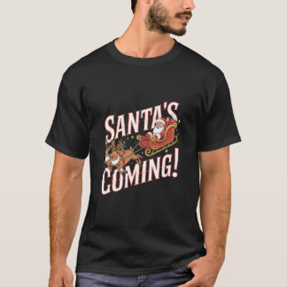 Weihnachtskleidung mit Weihnachtsmann und Reindeer T-Shirt