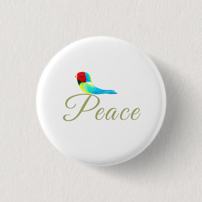 Weihnachtskleinvogel - Friedensbote Button (Vorderseite)