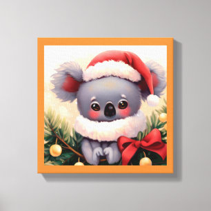 Weihnachtskoala 4 leinwanddruck
