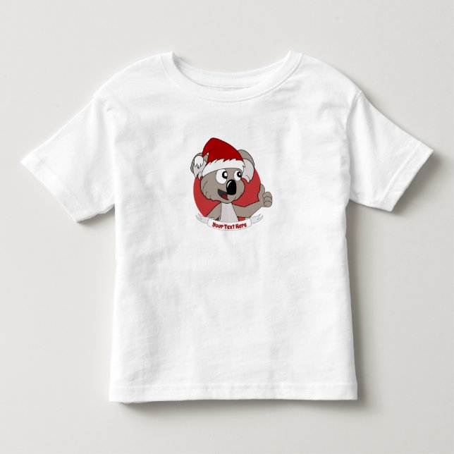 Weihnachtskoala-Cartoon Kleinkind T-shirt (Vorderseite)