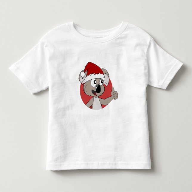 Weihnachtskoala-Cartoon Kleinkind T-shirt (Vorderseite)