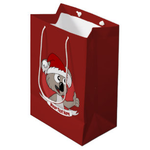 Weihnachtskoala Cartoon Mittelgeschenktasche Mittlere Geschenktüte