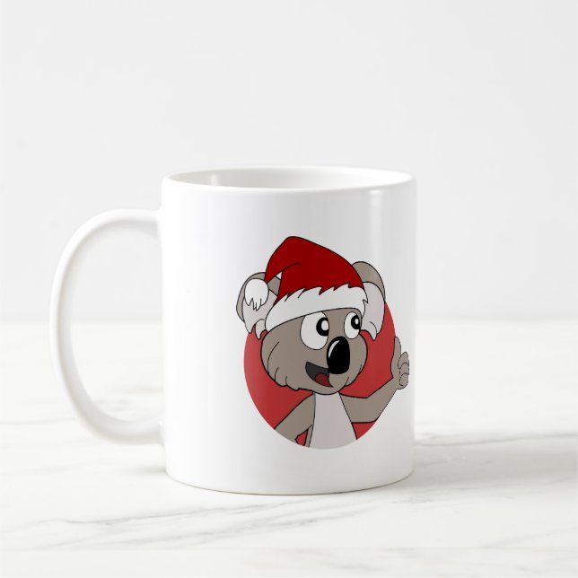 Weihnachtskoala Cartoon Reisetog Kaffeetasse (Links)