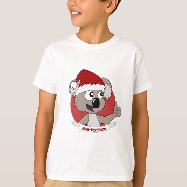 Weihnachtskoala-Cartoon T-Shirt (Vorderseite)