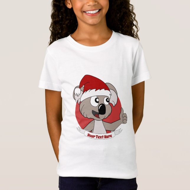 Weihnachtskoala-Cartoon T-Shirt (Vorderseite)