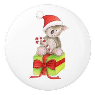 Weihnachtskoalabärn-Kunsttürknauf Keramikknauf