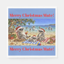 Weihnachtskoalas am Strand