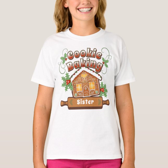 Weihnachtskoch Backkuchen Lebkuchen Haus - T-Shirt (Vorderseite)