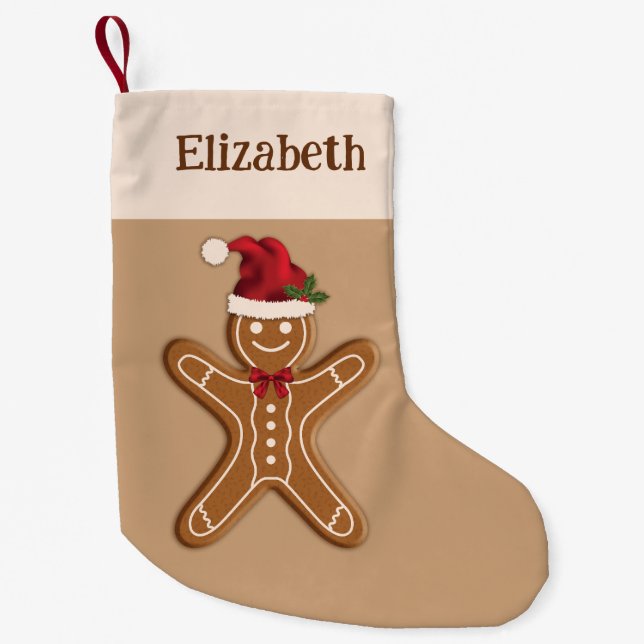 Weihnachtskoch & Individuelle Name Kleiner Weihnachtsstrumpf (Vorderseite)