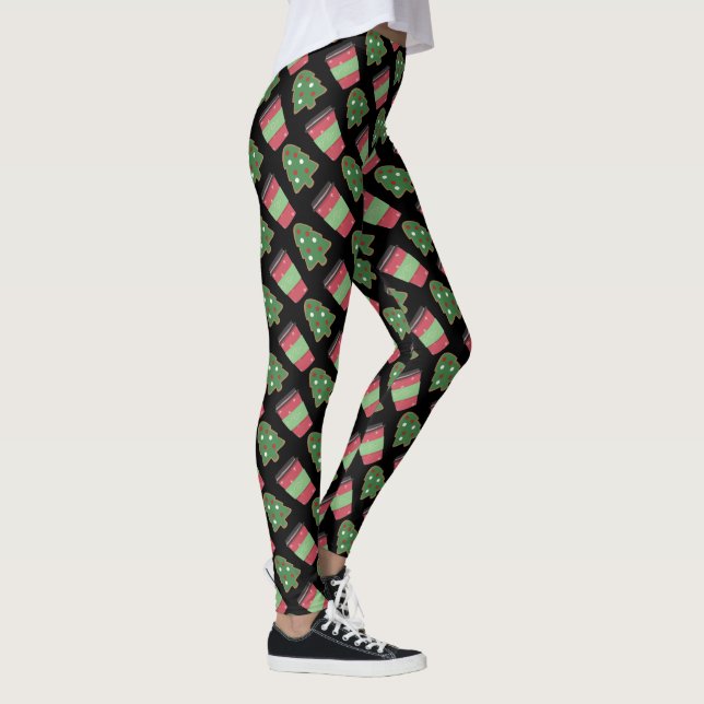 Weihnachtskoch und Kaffee-Leggings Leggings (Rechts)