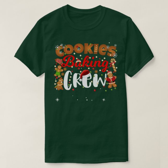 Weihnachtskochen Backen Crew Funny Matching Family T-Shirt (Design vorne)