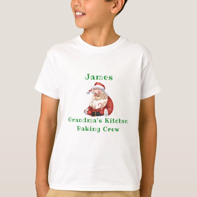 Weihnachtskochen Backen Crew Großmutterküche T-Shirt (Vorderseite)