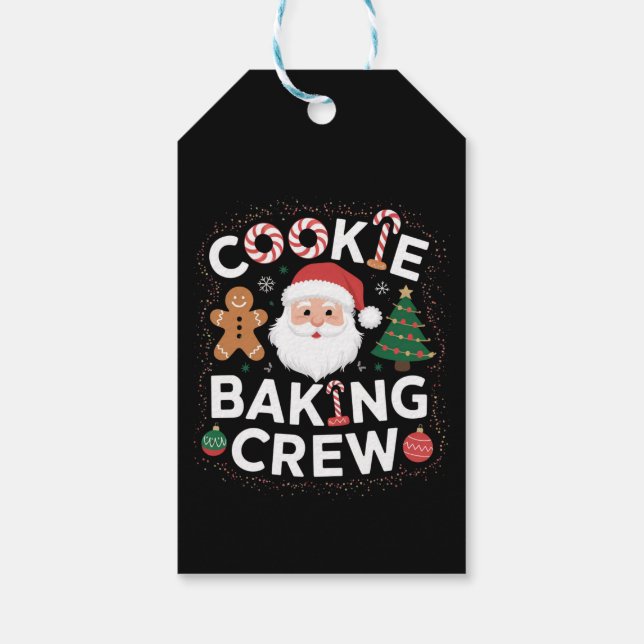 Weihnachtskochen Backen Crew Weihnachten Geschenkanhänger (Rückseite)