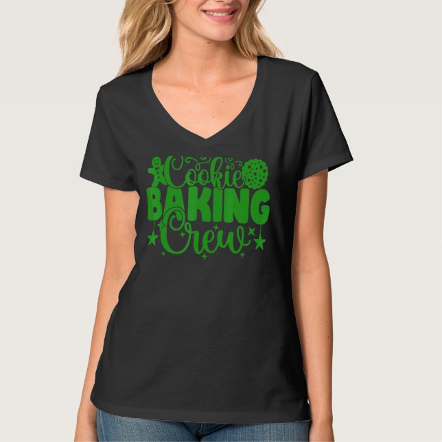 Weihnachtskochen Backen Crew Weihnachtsfeier Holi T-Shirt (Vorderseite)