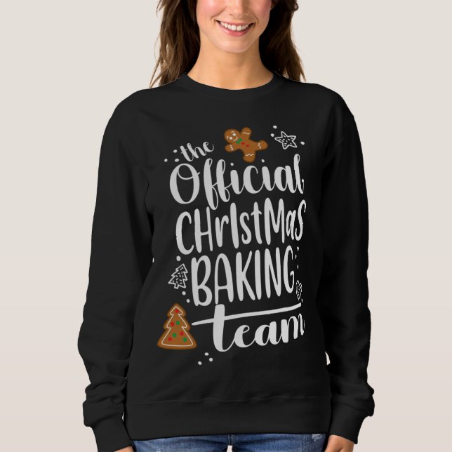 Weihnachtskochen Backteam Crew Niedlich Lebkuchen Sweatshirt (Vorderseite)