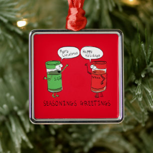 Weihnachtskochen Funny Koch Gewürze Ornament Aus Metall