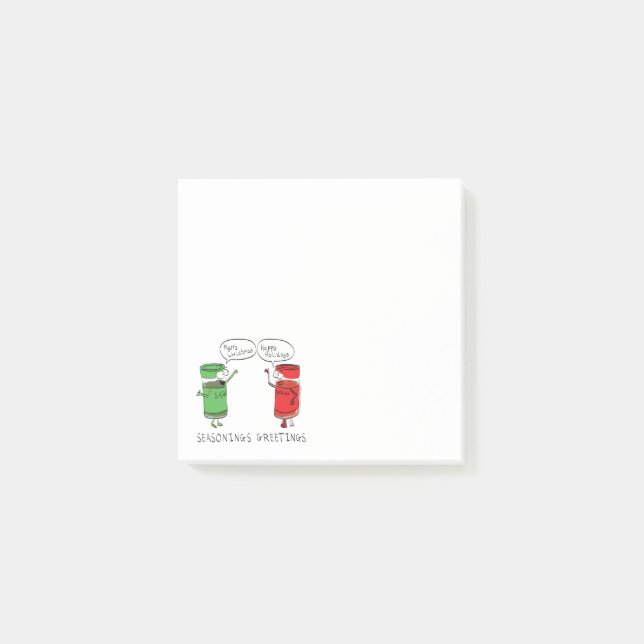 Weihnachtskochen Funny Koch Gewürze Post-it Klebezettel (Vorderseite)