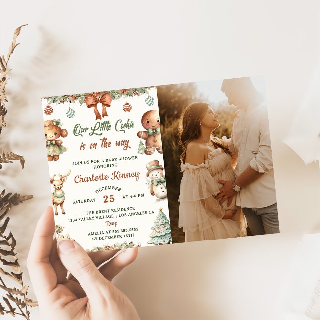 Weihnachtskochen Party Kinderdusche Party Foto Einladung (Von Creator hochgeladen)