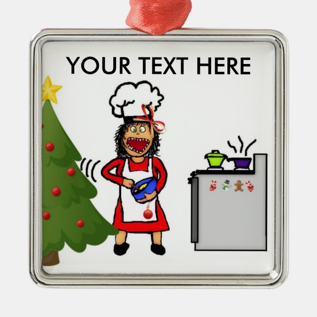 Weihnachtskochen und Backen Ornament Aus Metall (Vorne)