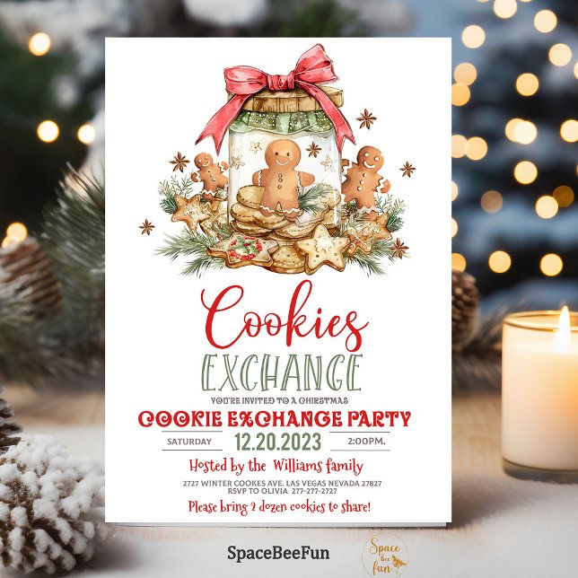 Weihnachtskochtausch Einladung Holiday Cook (Christmas cookie,exchange invitation,Template digital,Holiday cookie,exchange party,Personalize,Cook)