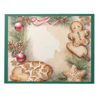 Weihnachtskochtelefone Platter Notepad Notizblock