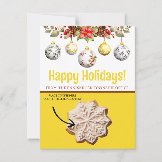 Weihnachtskochtkarten, Personalisierte Giftkarten Einladung (Vorderseite)