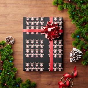 Weihnachtskokette Highland-Kuh Western Weihnachten Geschenkpapier