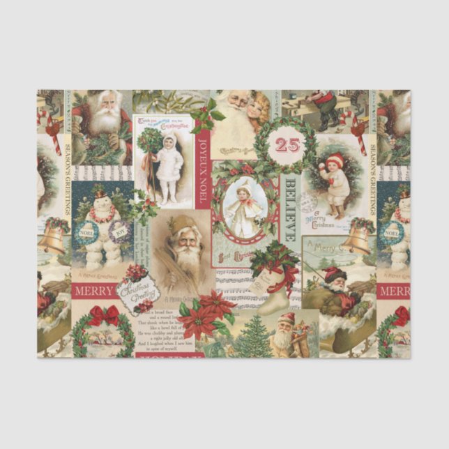 Weihnachtskollektion entcouptenes Tissue Seidenpapier (Vorderseite)