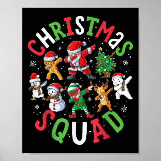 Weihnachtskommad Santa Dabbing Elf Familie Matchin Poster