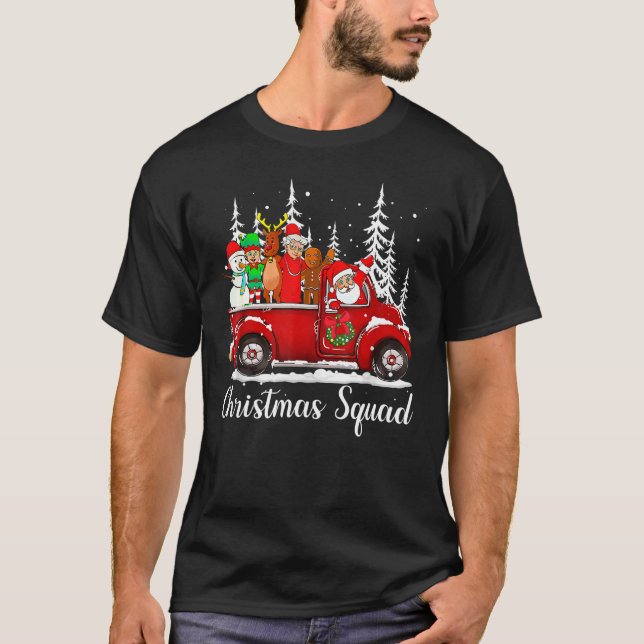 Weihnachtskommad Santa Reindeer Elf Familie Matchi T-Shirt (Vorderseite)