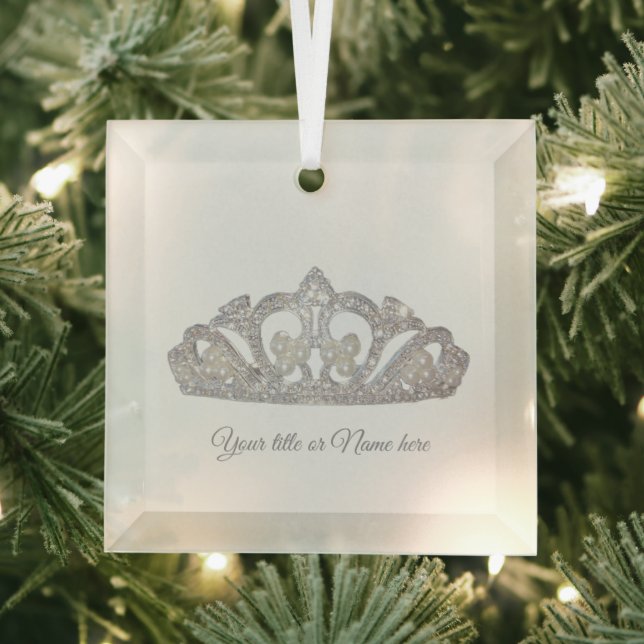 Weihnachtskönigliche Krone Ornament Aus Glas (Insitu)