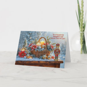 Weihnachtskorb für Tochter und zukünftigen Schwieg Karte
