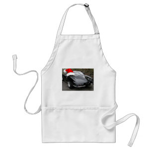 Weihnachtskorvette Black Split Window Schürze