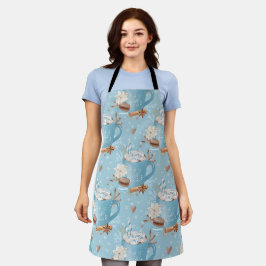 Weihnachtskost & Kakao & Schneeflocken Schürze