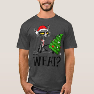Weihnachtskostüm Funny, was Katze gepresst Christu T-Shirt