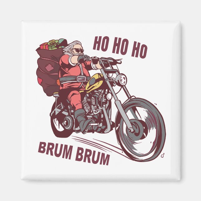 Weihnachtskostüm für Biker Einladung Magnet (Vorne)