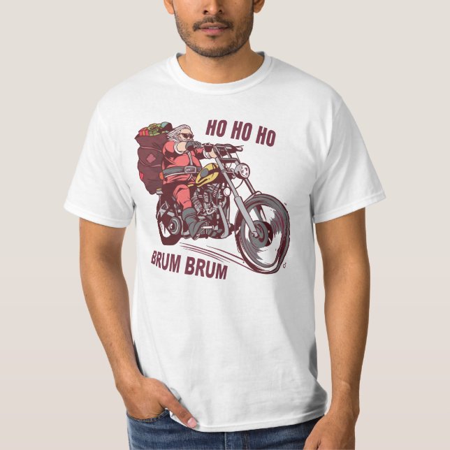 Weihnachtskostüm für Biker Einladung T-Shirt (Vorderseite)