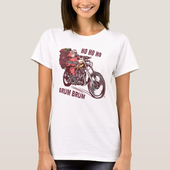 Weihnachtskostüm für Biker Einladung T-Shirt (Vorderseite)