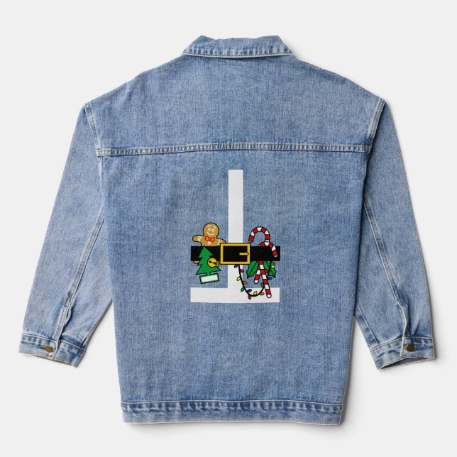 Weihnachtskostüm Weihnachten Anzug Jeansjacke (Rückseite)