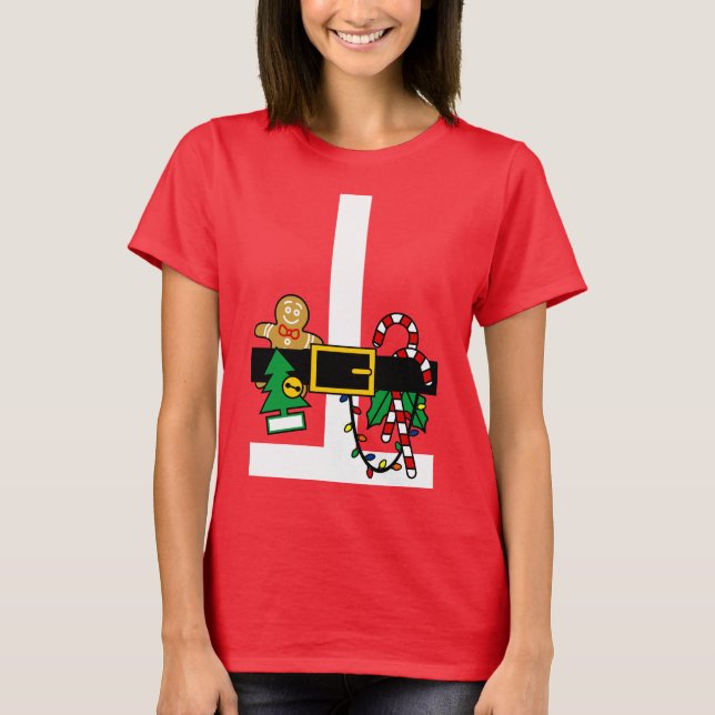 Weihnachtskostüm Weihnachten Anzug T-Shirt (Vorderseite)