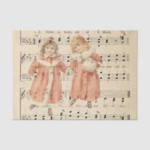 Weihnachtskostüme - Musikblatt Decoupage Seidenpapier