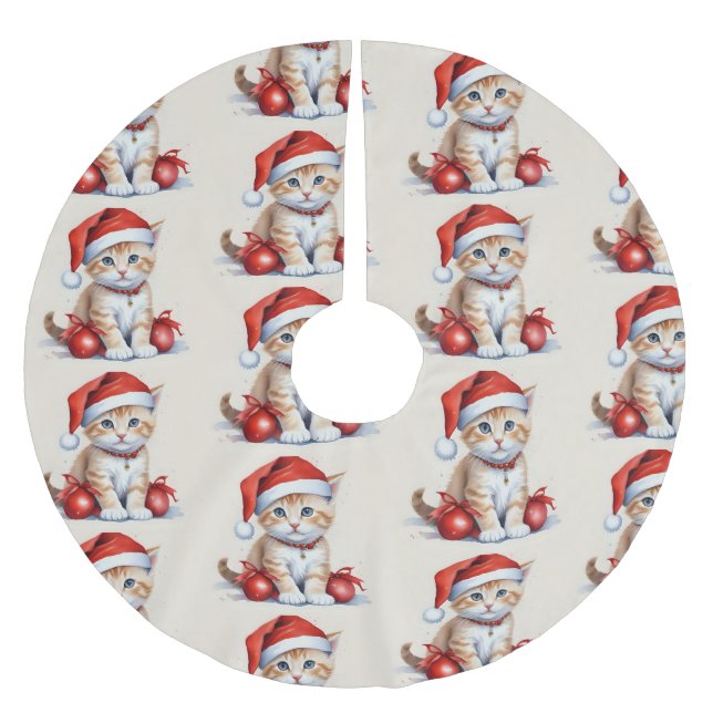 Weihnachtskostüme - Weihnachtsmuscheln Polyester Weihnachtsbaumdecke (Vorderseite)