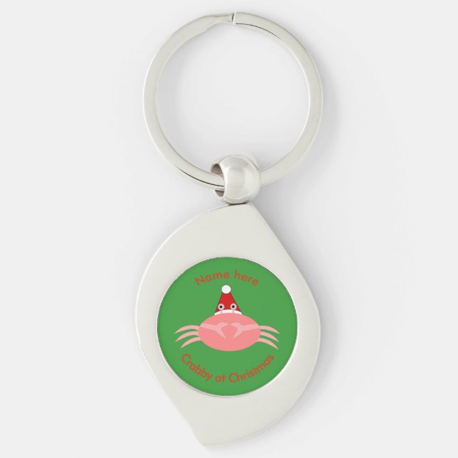 Weihnachtskrab CustomKeychain Schlüsselanhänger (Vorderseite)