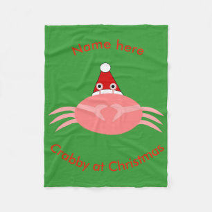 Weihnachtskrabbe Custom Fleece Blanket